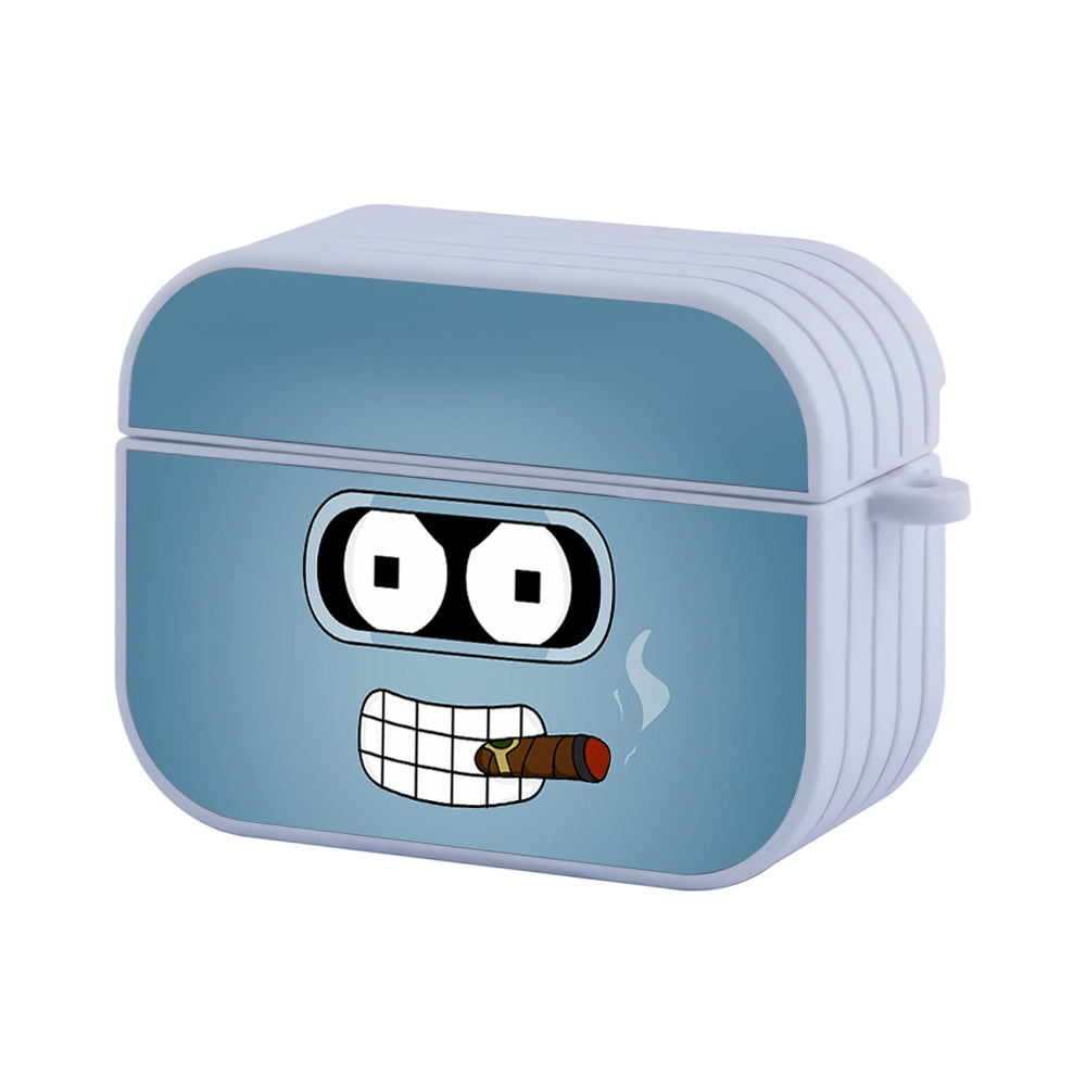 Happy Robot Face Futurama Bender Hard Plastic Case Cover For Apple Airpods Pro