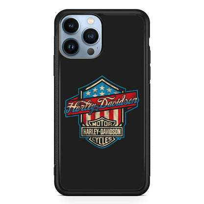 Harley Davidson Emblem Grey Logo iPhone 15 Pro Case