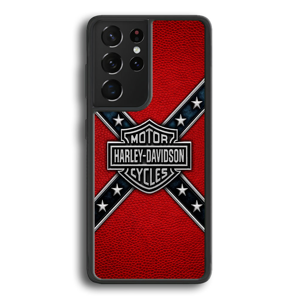 Harley Davidson Pride Logo Stripe Belt Samsung Galaxy S22 Ultra Case - Ezzystore