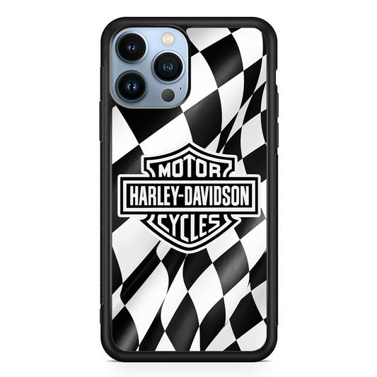 Harley Davidson Race Flag Emblem iPhone 14 Pro Max Case