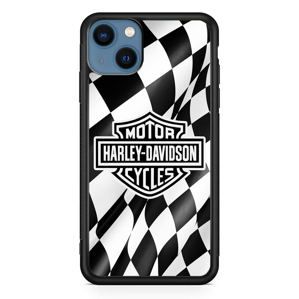 Harley Davidson Race Flag Emblem iPhone 15 Case