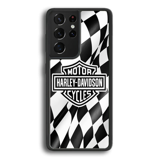 Harley Davidson Race Flag Emblem Samsung Galaxy S22 Ultra Case - Ezzystore