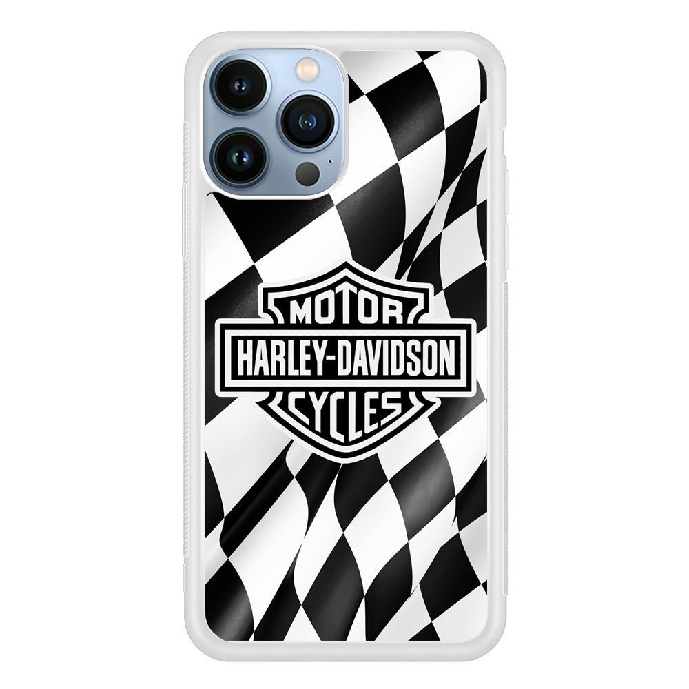 Harley Davidson Race Flag Emblem iPhone 15 Pro Case