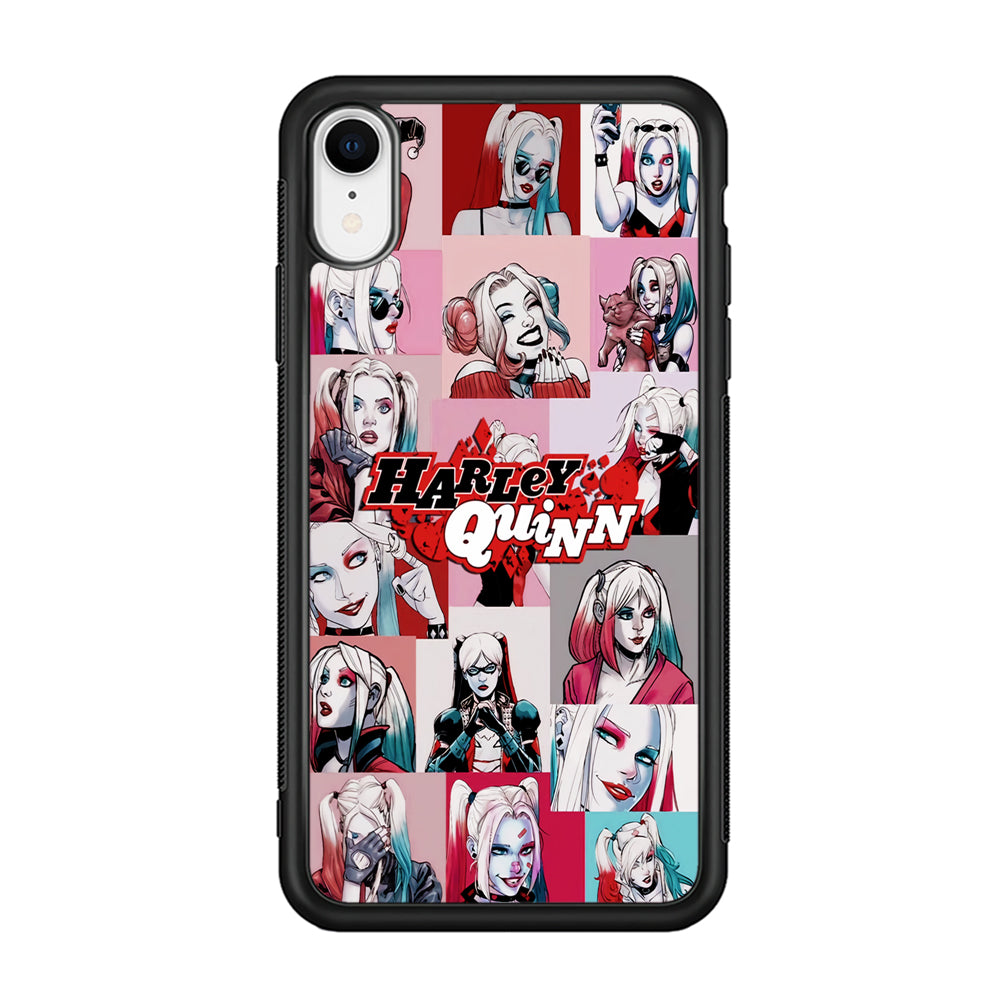 Harley Quinn Collage Of Expression iPhone XR Case