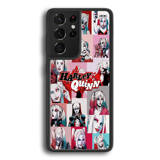 Harley Quinn Collage Of Expression Samsung Galaxy S21 Ultra Case