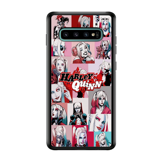 Harley Quinn Collage Of Expression Samsung Galaxy S10 Case