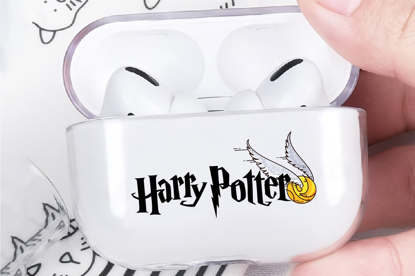 Harry Potter Golden Snich Ball Protective Clear Case Cover For Apple AirPod Pro