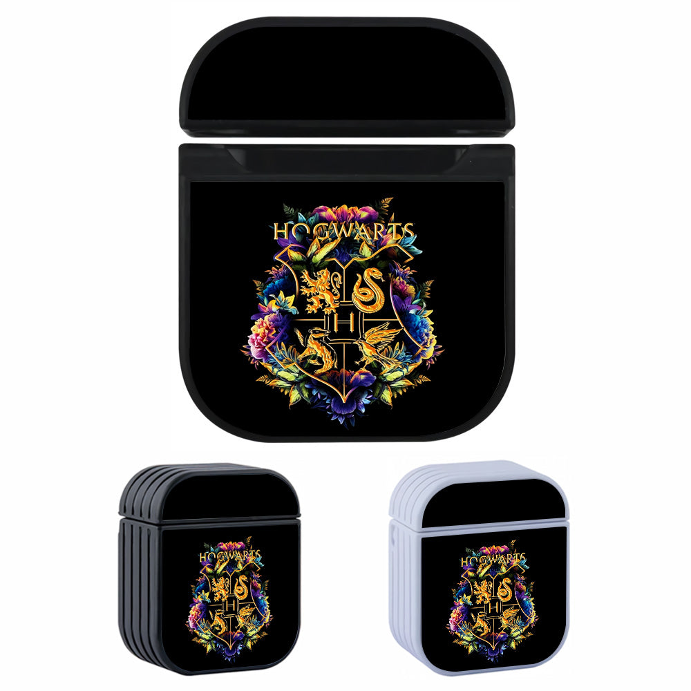 Harry Potter Hogwarts Logo Art Hard Plastic Case Cover For Apple Airpods