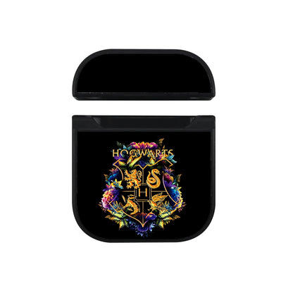 Harry Potter Hogwarts Logo Art Hard Plastic Case Cover For Apple Airpods