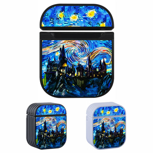 Harry Potter Hogwarts Starry Night Hard Plastic Case Cover For Apple Airpods