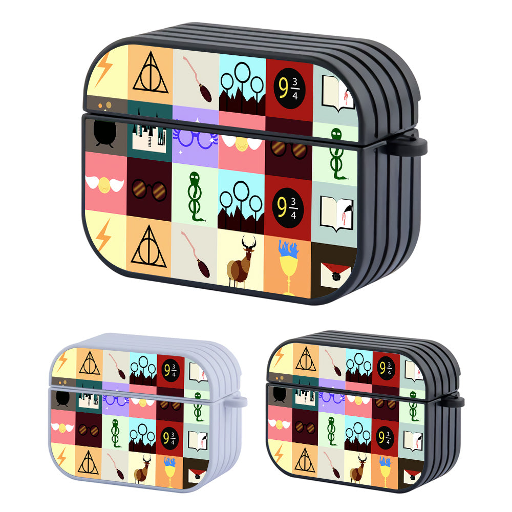 Harry Potter Icon Collage Hard Plastic Case Cover For Apple Airpods Pro