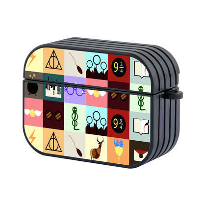 Harry Potter Icon Collage Hard Plastic Case Cover For Apple Airpods Pro