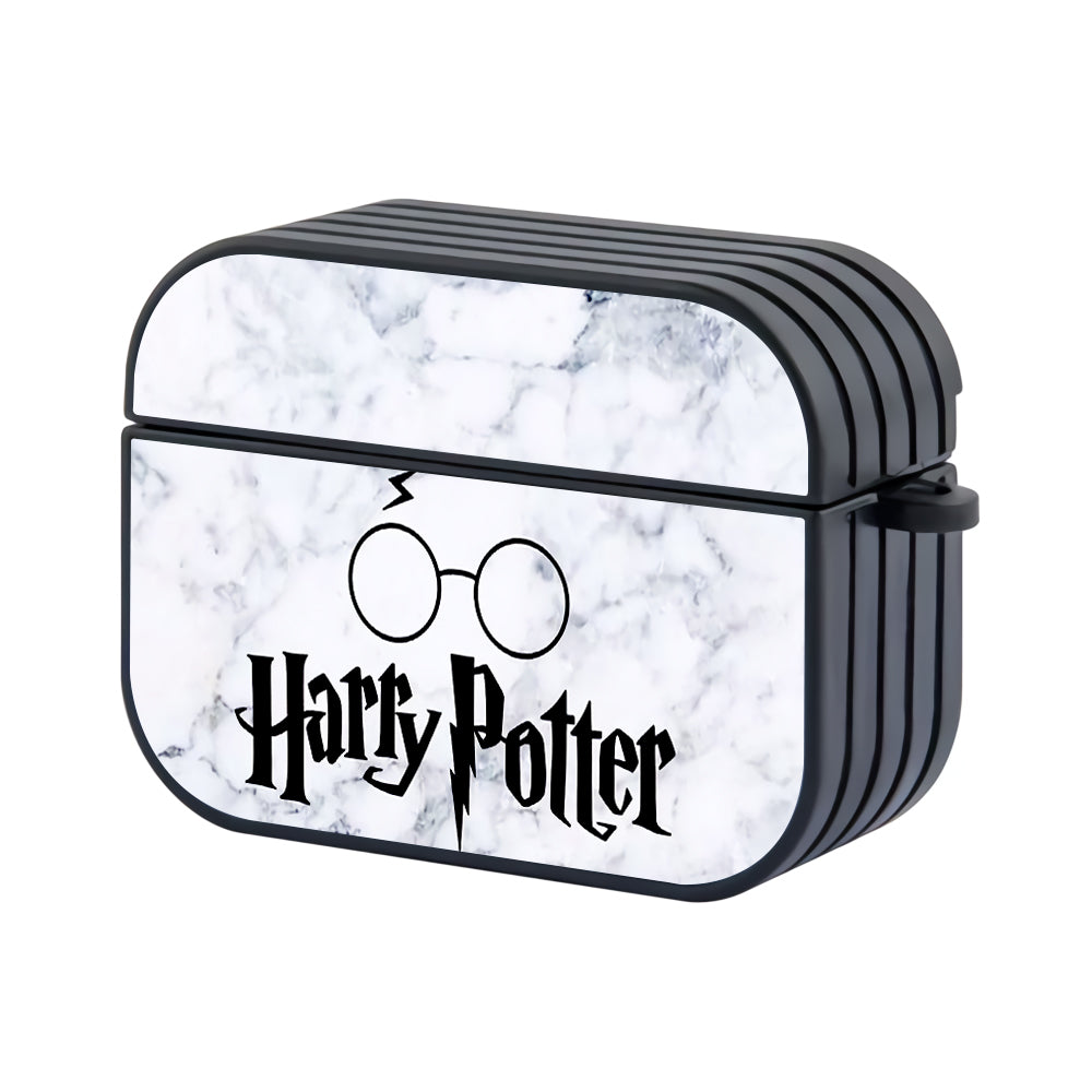 Harry Potter Logo Icon Marble Hard Plastic Case Cover For Apple Airpods Pro