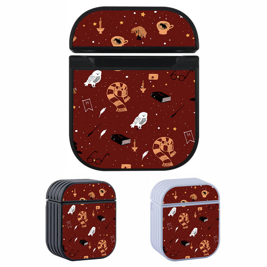 Harry Potter Magic Red Pattern Hard Plastic Case Cover For Apple Airpods