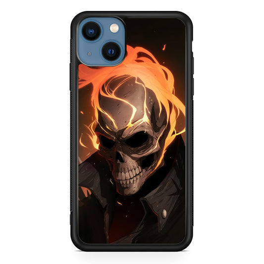 Head Skull Flame iPhone 15 Plus Case