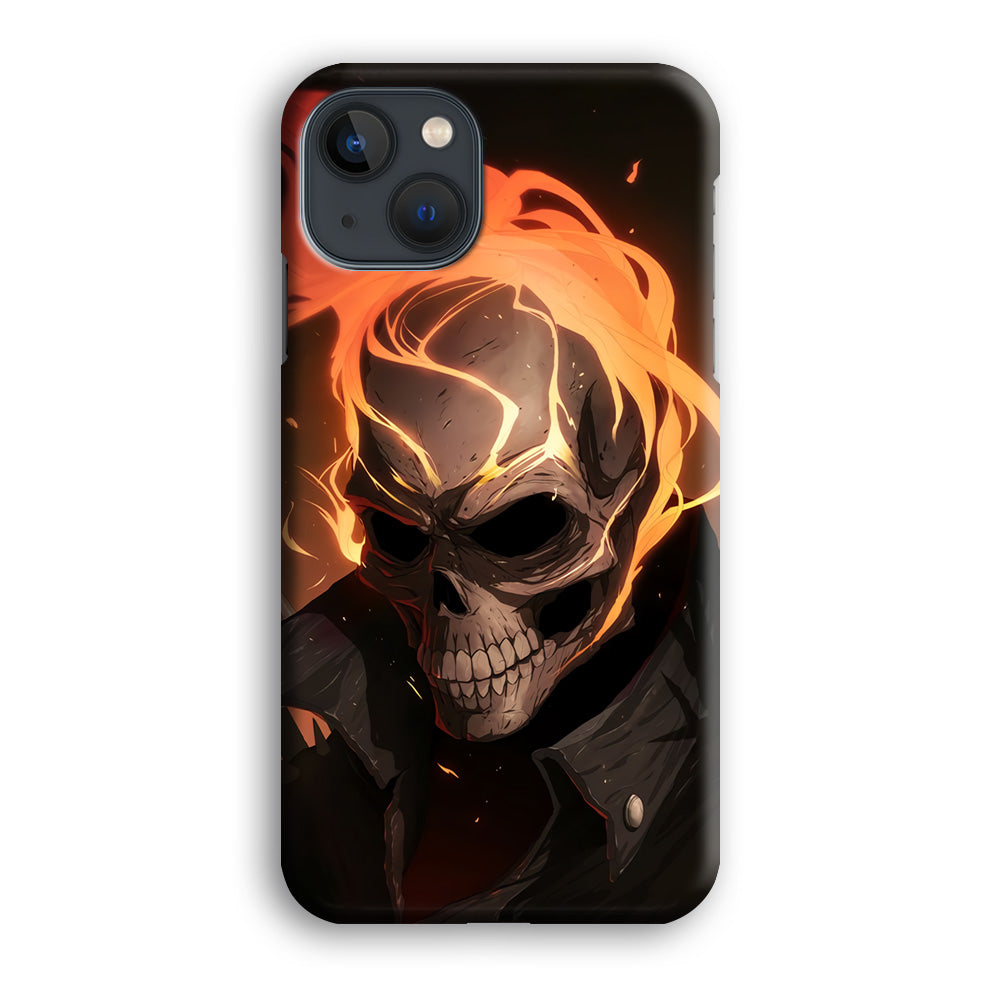 Head Skull Flame iPhone 15 Case