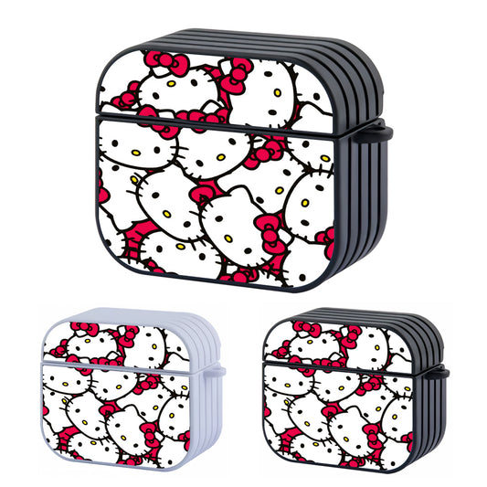 Hello Kitty Doodle Head Of Icon Hard Plastic Case Cover For Apple Airpods 3