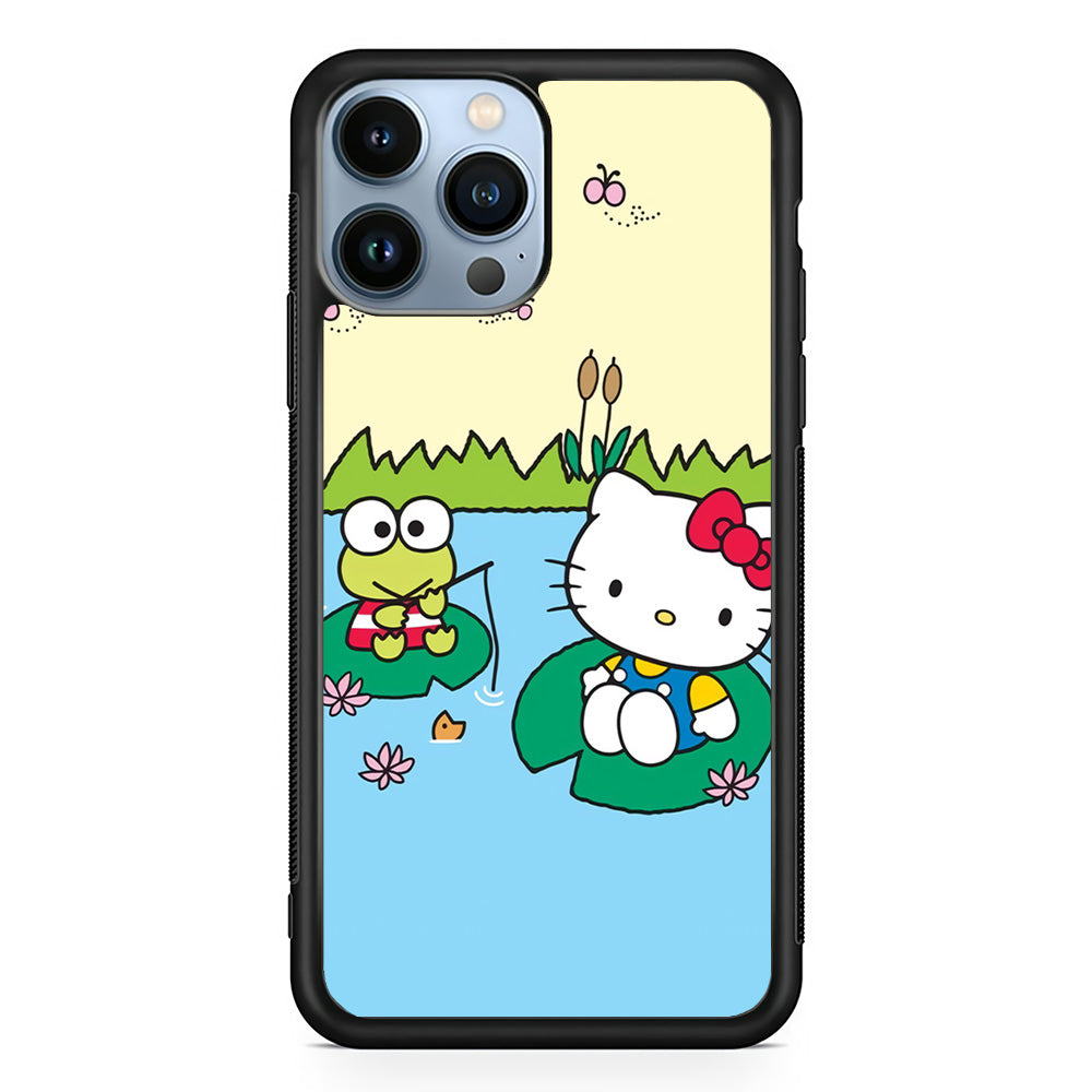 Hello Kitty Fishing With Keroppi iPhone 15 Pro Max Case