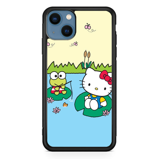 Hello Kitty Fishing With Keroppi iPhone 15 Plus Case