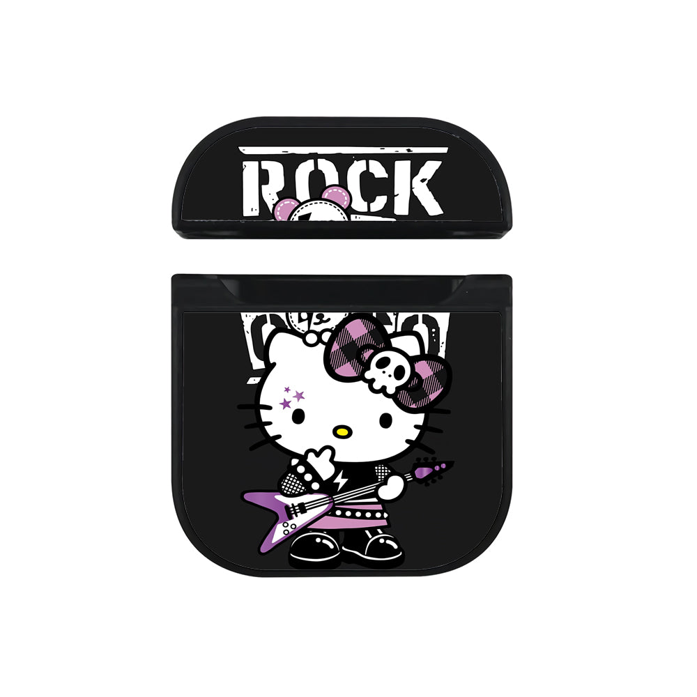 Hello Kitty Guitarist Rock Hard Plastic Case Cover For Apple Airpods