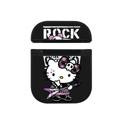 Hello Kitty Guitarist Rock Hard Plastic Case Cover For Apple Airpods