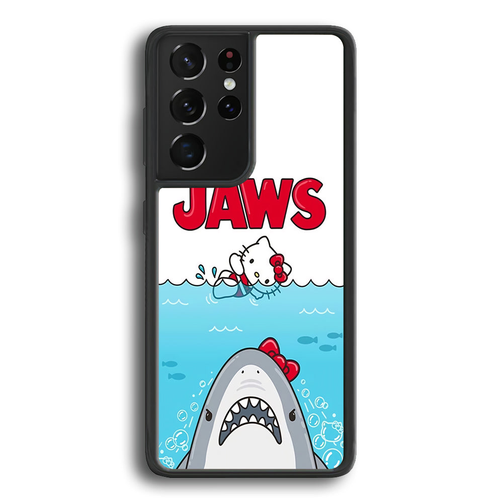 Hello Kitty Jaws Shark Samsung Galaxy S23 Ultra Case - Ezzystore