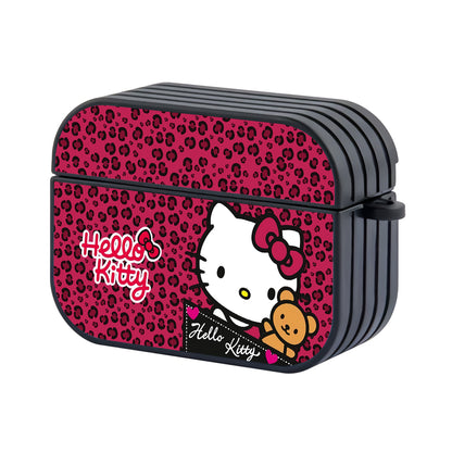 Hello Kitty Pink Animal skin Hard Plastic Case Cover For Apple Airpods Pro