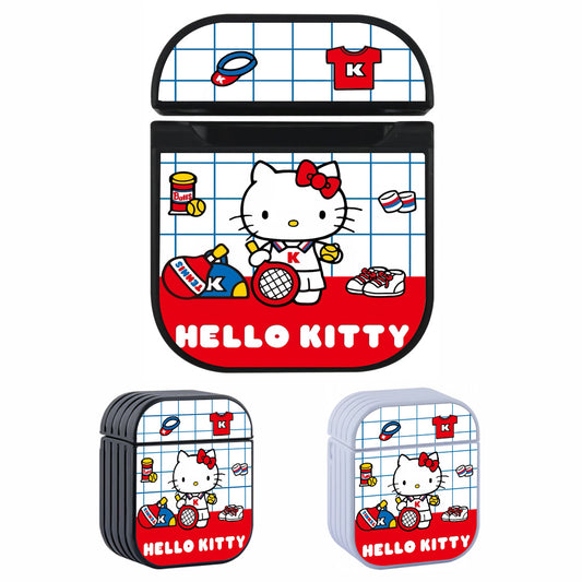 Hello Kitty Tennis Equipment Hard Plastic Case Cover For Apple Airpods
