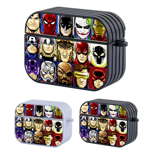 Hero Character Collage Hard Plastic Case Cover For Apple Airpods Pro