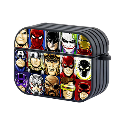 Hero Character Collage Hard Plastic Case Cover For Apple Airpods Pro