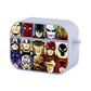 Hero Character Collage Hard Plastic Case Cover For Apple Airpods Pro