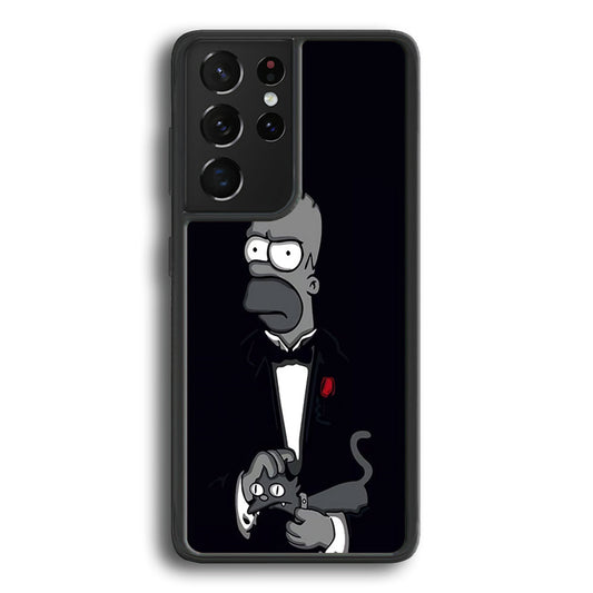 Homer Simpson Goodfather Samsung Galaxy S22 Ultra Case - Ezzystore
