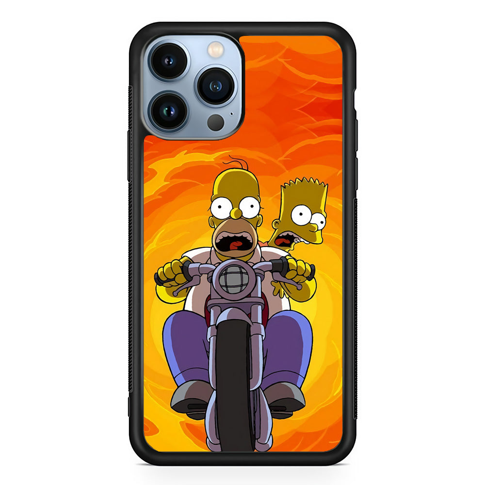 Homer and Bart Rider iPhone 15 Pro Max Case