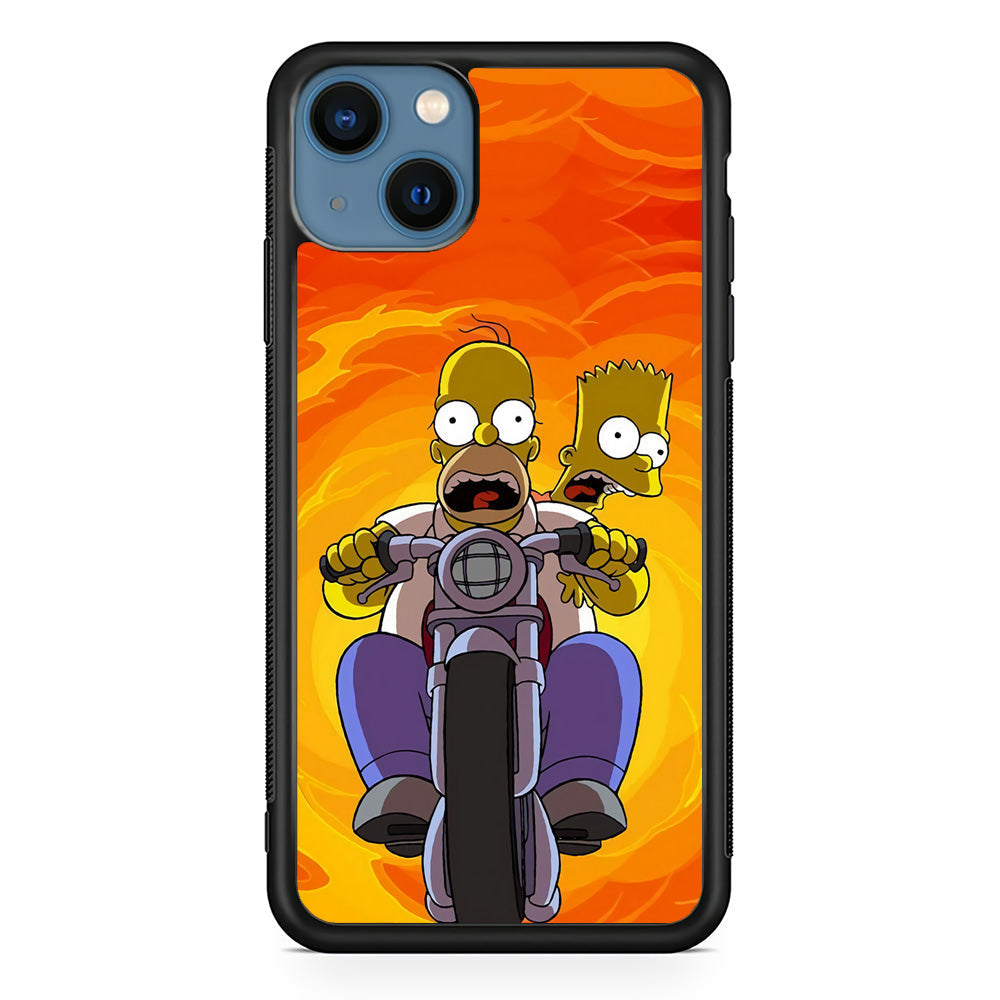 Homer and Bart Rider iPhone 15 Case
