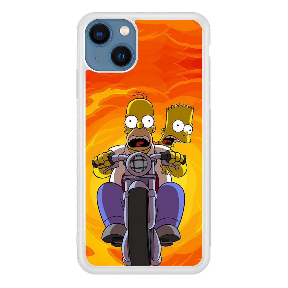 Homer and Bart Rider iPhone 15 Case