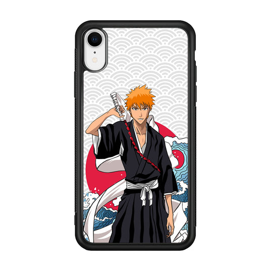 Ichigo Kurosaki Wave And Pattern iPhone XR Case