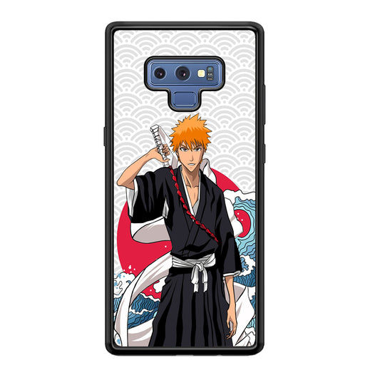 Ichigo Kurosaki Wave And Pattern Samsung Galaxy Note 9 Case