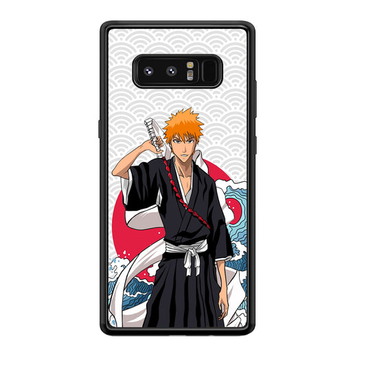 Ichigo Kurosaki Wave And Pattern Samsung Galaxy Note 8 Case