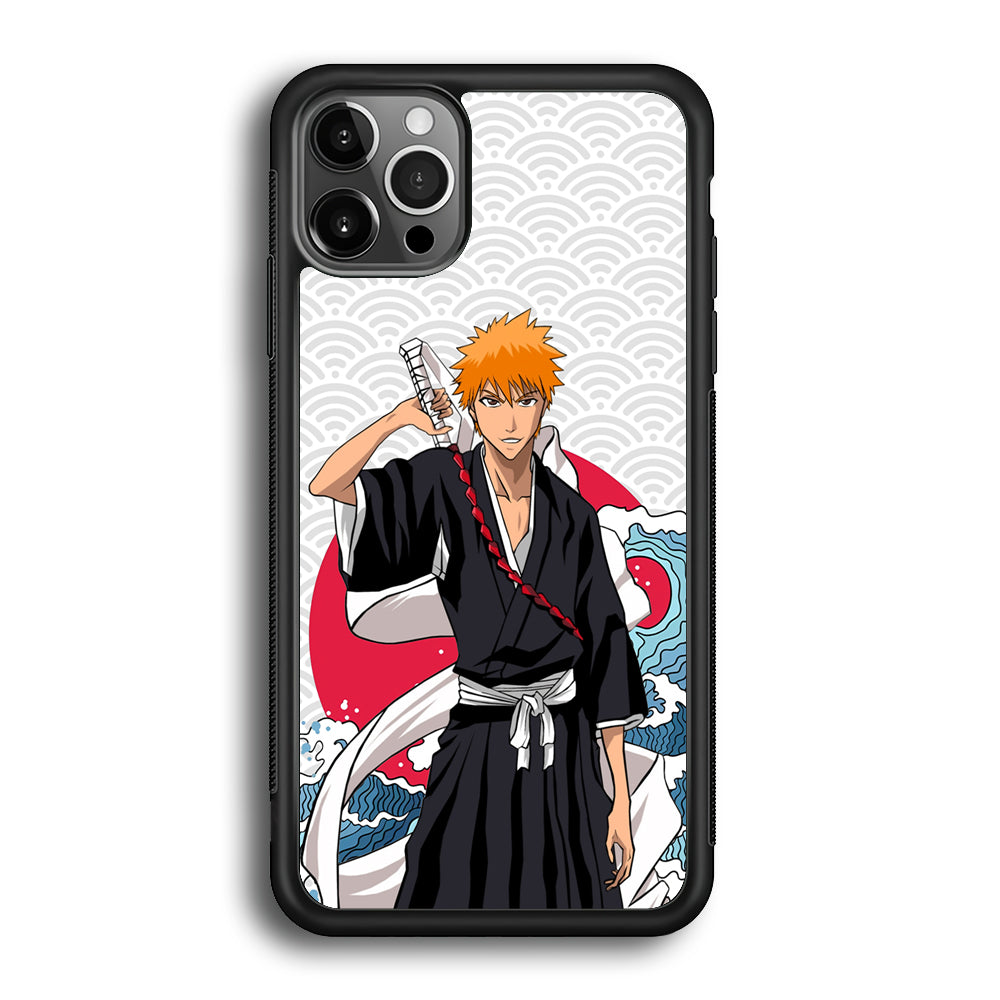 Ichigo Kurosaki Wave And Pattern iPhone 12 Pro Case