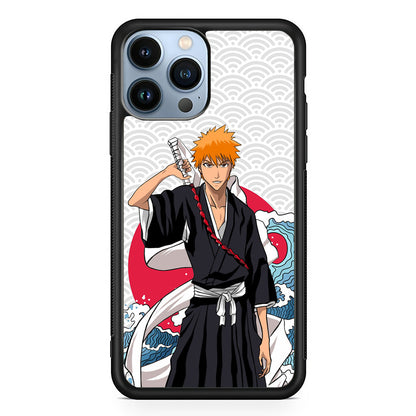 Ichigo Kurosaki Wave And Pattern iPhone 15 Pro Max Case