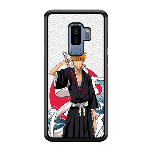 Ichigo Kurosaki Wave And Pattern Samsung Galaxy S9 Plus Case