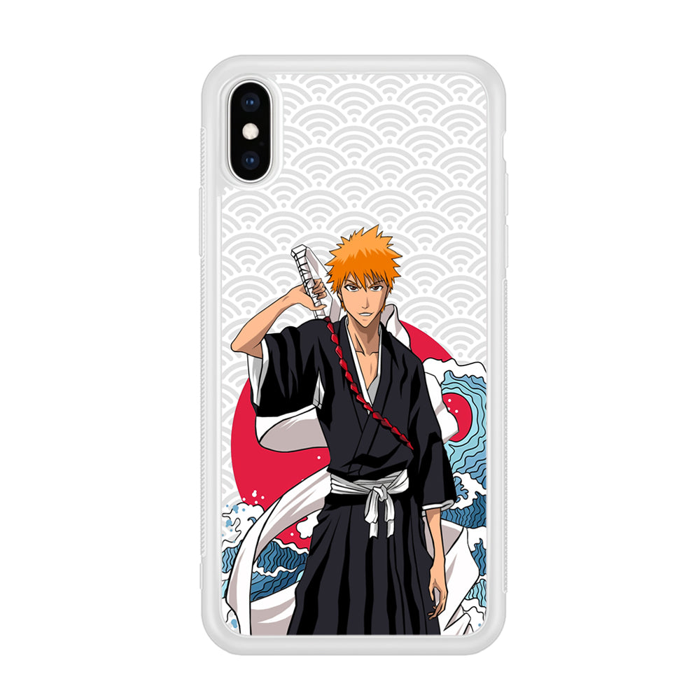 Ichigo Kurosaki Wave And Pattern iPhone XS Case