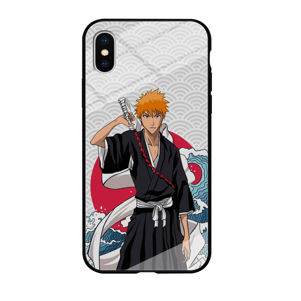 Ichigo Kurosaki Wave And Pattern iPhone XS Case