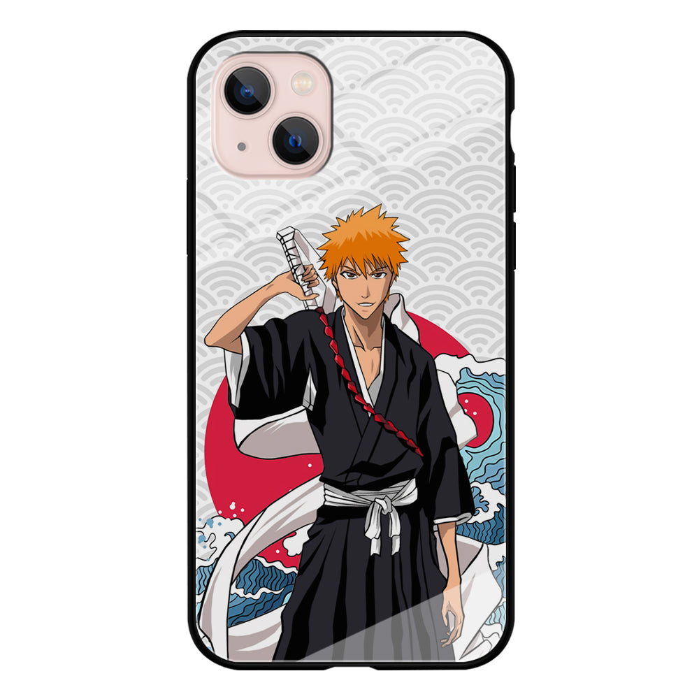 Ichigo Kurosaki Wave And Pattern iPhone 14 Plus Case
