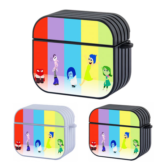 Inside Out Colorful Background Hard Plastic Case Cover For Apple Airpods 3