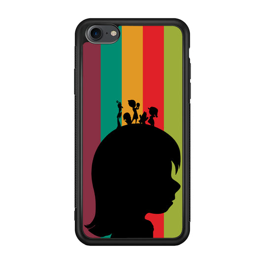 Inside Out Silhouette Character iPhone 8 Case