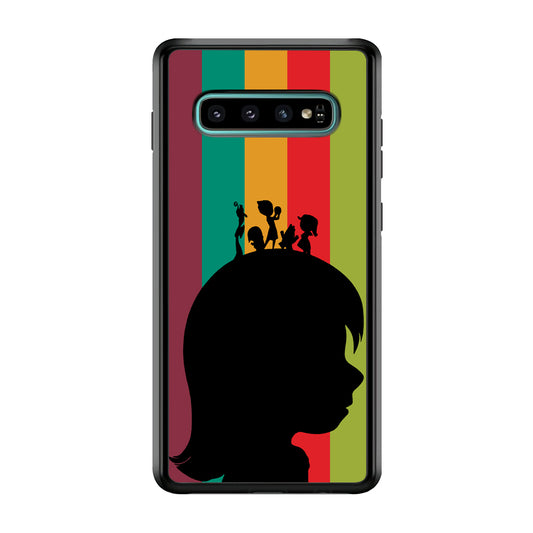 Inside Out Silhouette Character Samsung Galaxy S10 Case