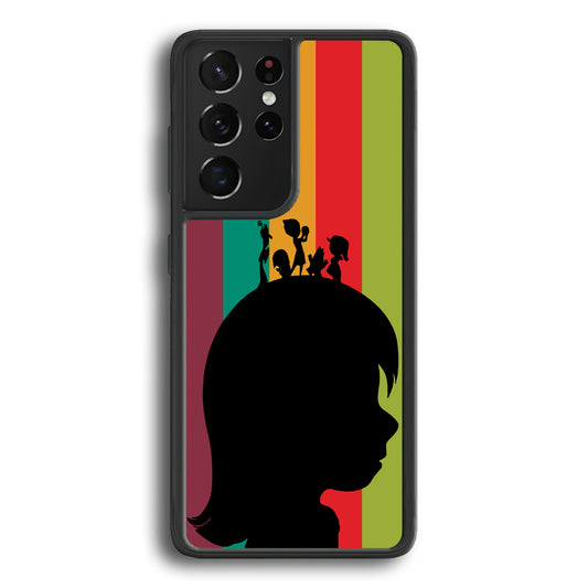 Inside Out Silhouette Character Samsung Galaxy S21 Ultra Case