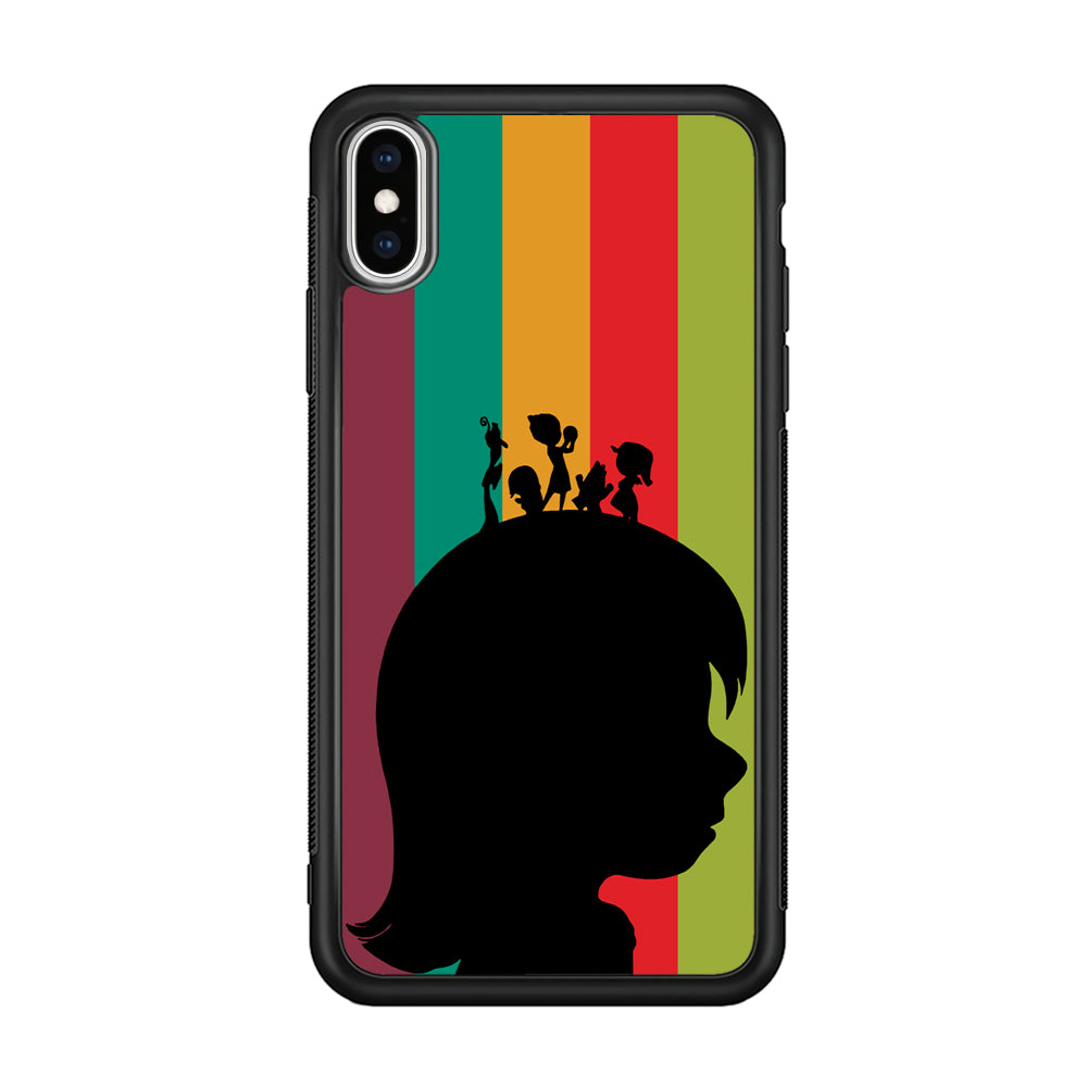 Inside Out Silhouette Character iPhone XS Case