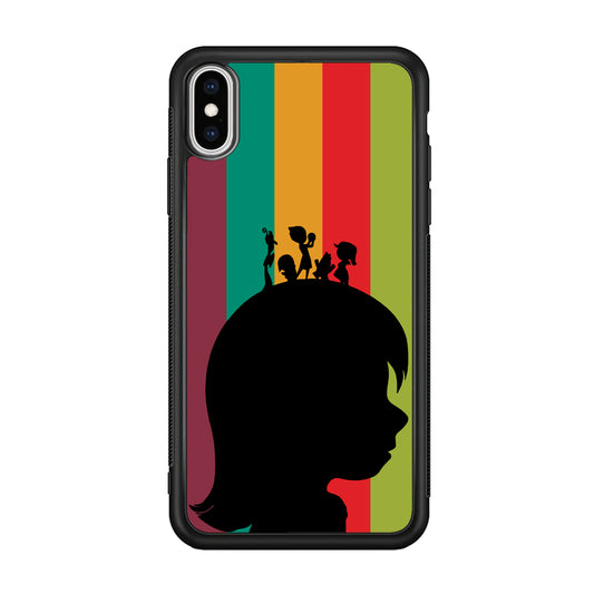 Inside Out Silhouette Character iPhone XS Case